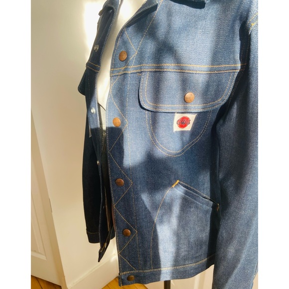 NWT DEADSTOCK 70s GWG 100% Cotton Denim Front Snap Jacket - Picture 2 of 8